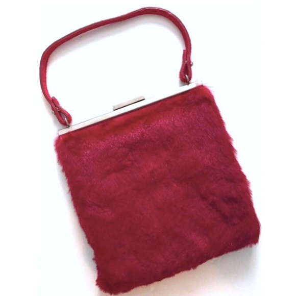 Barbara Rihl Vintage Rabbit Fur Handbag Small Bag FRANCE - Picture 2 of 9